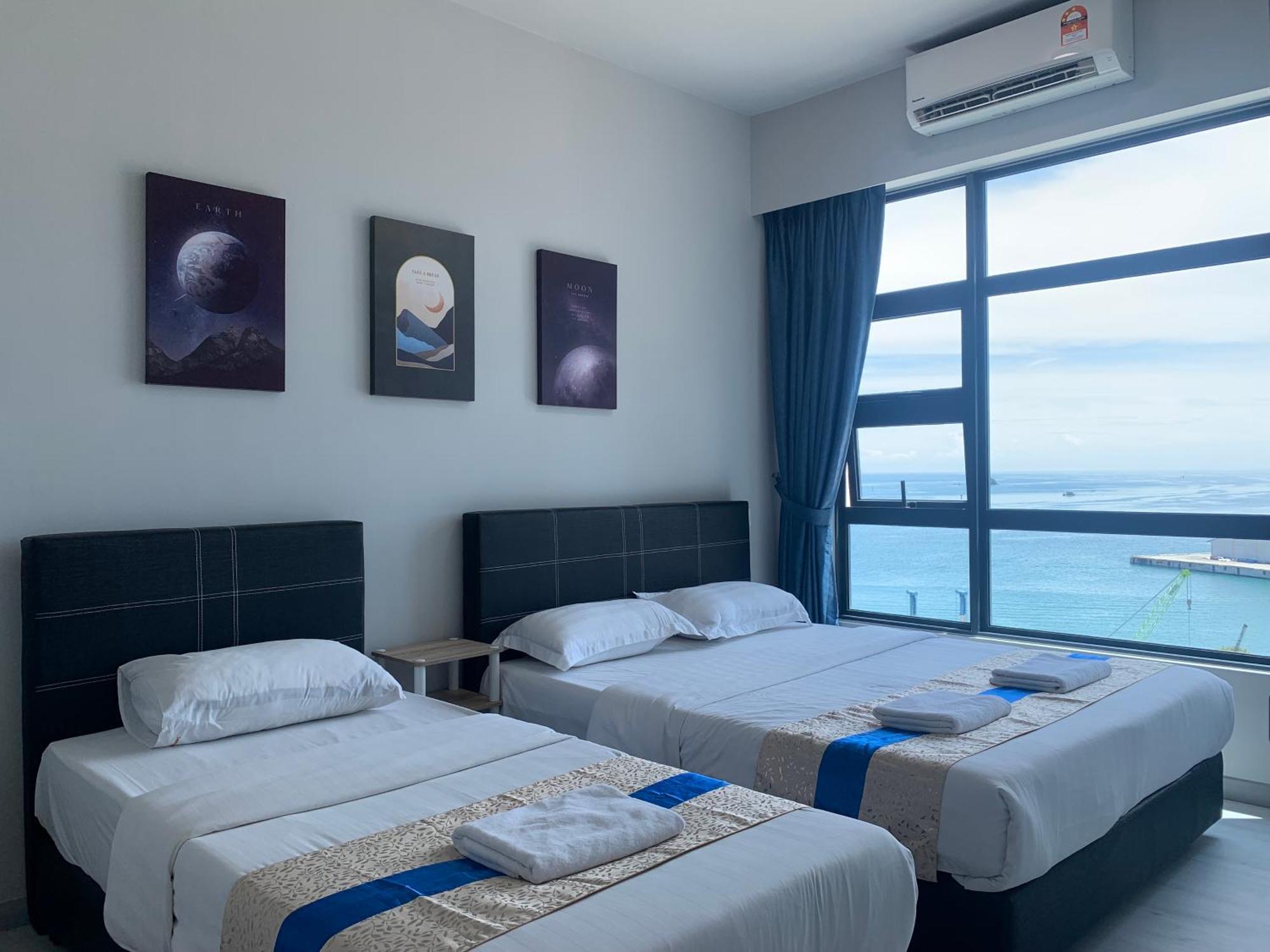 Sunset Seaview Vacation Condos @ Jesselton Quay Kota Kinabalu Oda fotoğraf